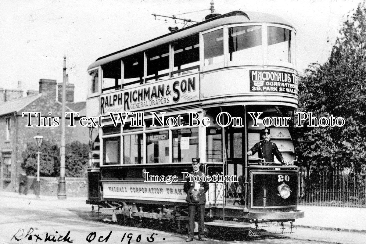 ST 489 - Walsall Corporation Tramways, Bloxwich, Staffordshire c1905
