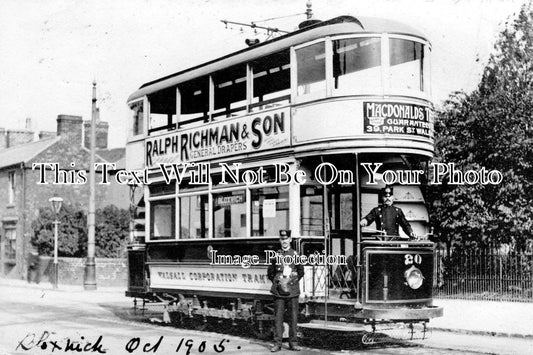ST 489 - Walsall Corporation Tramways, Bloxwich, Staffordshire c1905