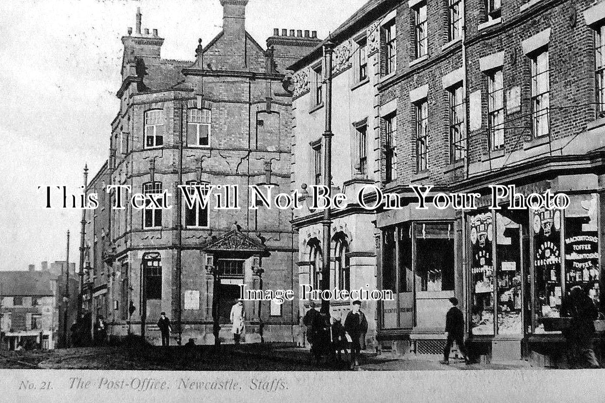 ST 58 - The Post Office, Newcastle, Staffordshire c1905