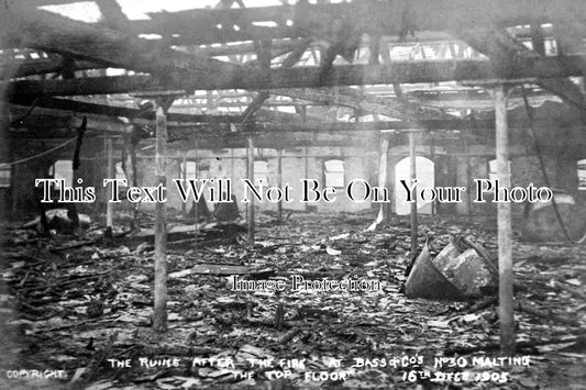 ST 727 - Bass & Co Malthouse Afte The Fire, Burton On Trent, Staffordshire c1905