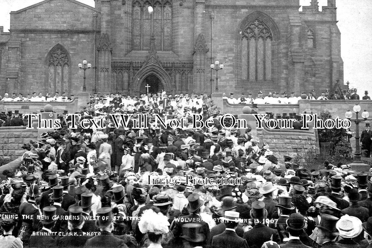 ST 780 - Gardens West of St Peters Church, Wolverhampton, Staffordshire 1907