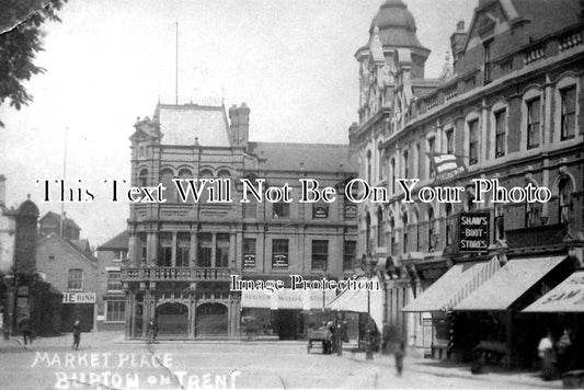 ST 989 - Market Place, Burton On Trent, Staffordshire c1909