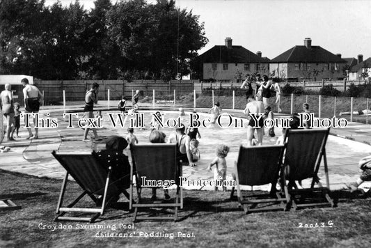 SU 1016 - Childrens Paddling Pool, Croydon Outdoor Swimming Pool, Surrey