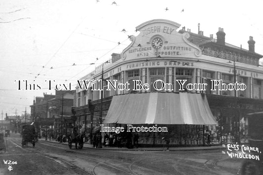 SU 1219 - Elys Corner, Wimbledon, Surrey c1912