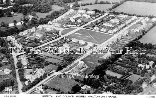 SU 1226 - Hospital & Council Houses, Walton On Thames, Surrey