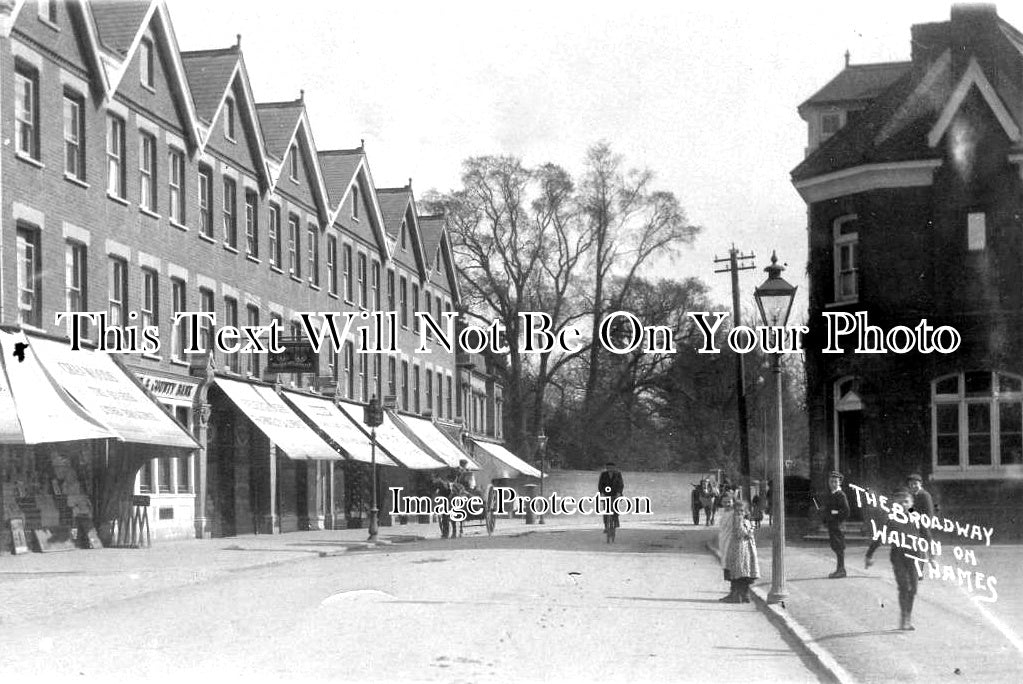 SU 1232 - The Broadway, Walton On Thames, Surrey c1910