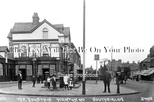 SU 1243 - The Fountain Park Tavern Pub, Merton Road, Southfields, Surrey c1913