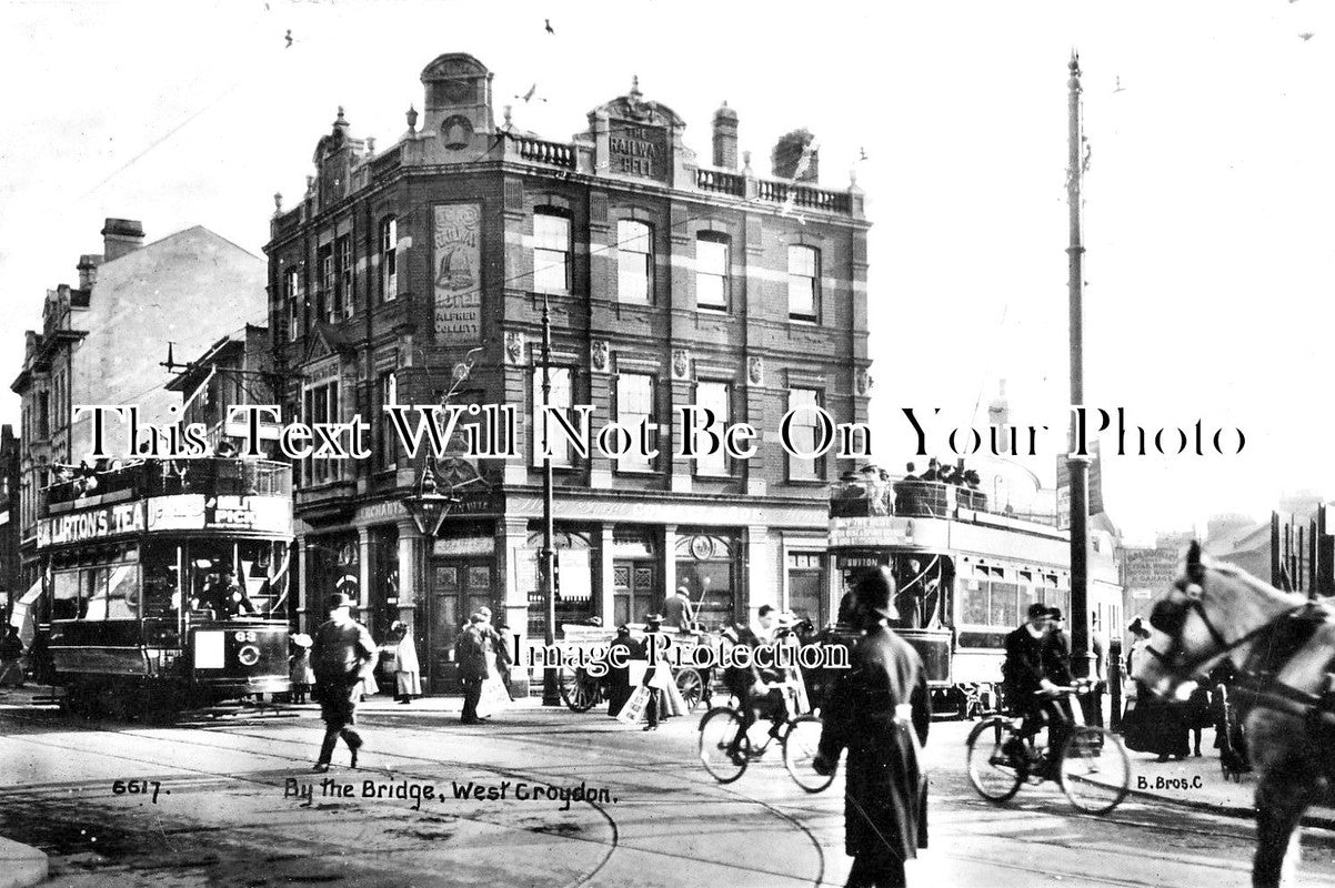 SU 1245 - By The Bridge, West Croydon, Surrey c1909