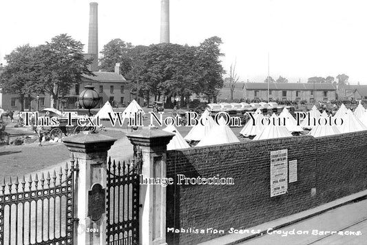 SU 1257 - Croydon Barracks, Surrey c1914