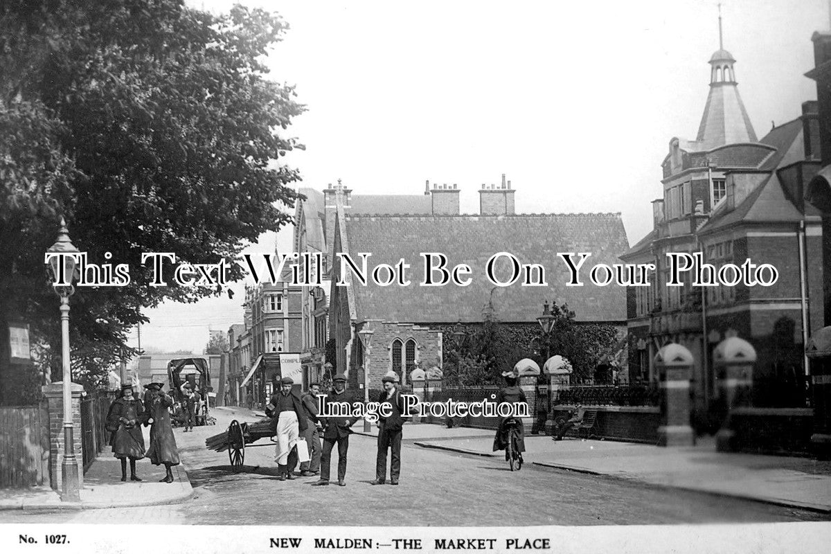 SU 1264 - The Market Place, New Malden, Surrey c1905