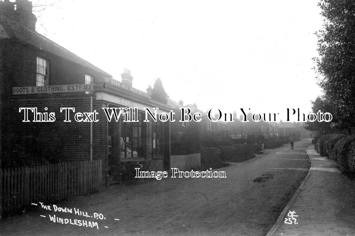 SU 1318 - The Down Hill Post Office, Windlesham, Surrey c1911