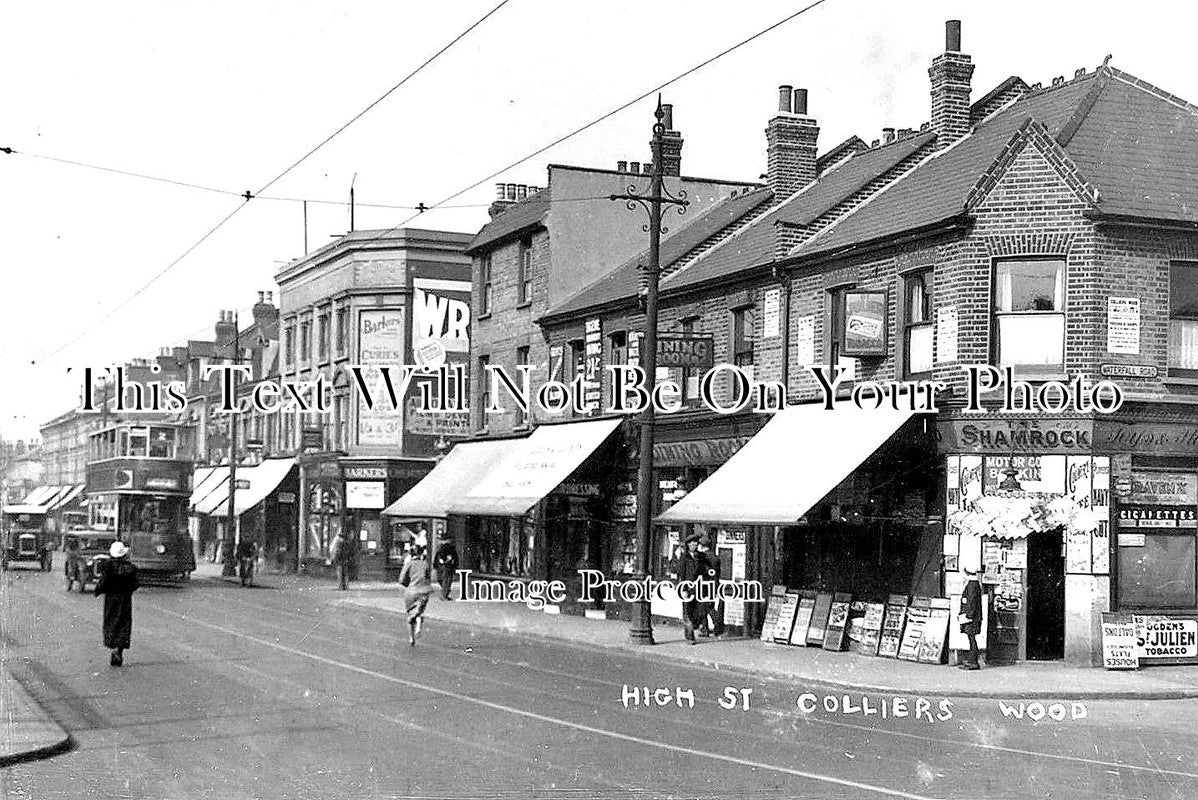 SU 1416 - The Shamrock Newsagents Shop & High Street, Colliers Wood, S ...