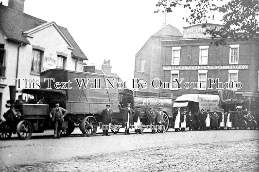 SU 1469 - W Pimm & Son House Furnishers Shop & Wagons, Guildford, Surrey