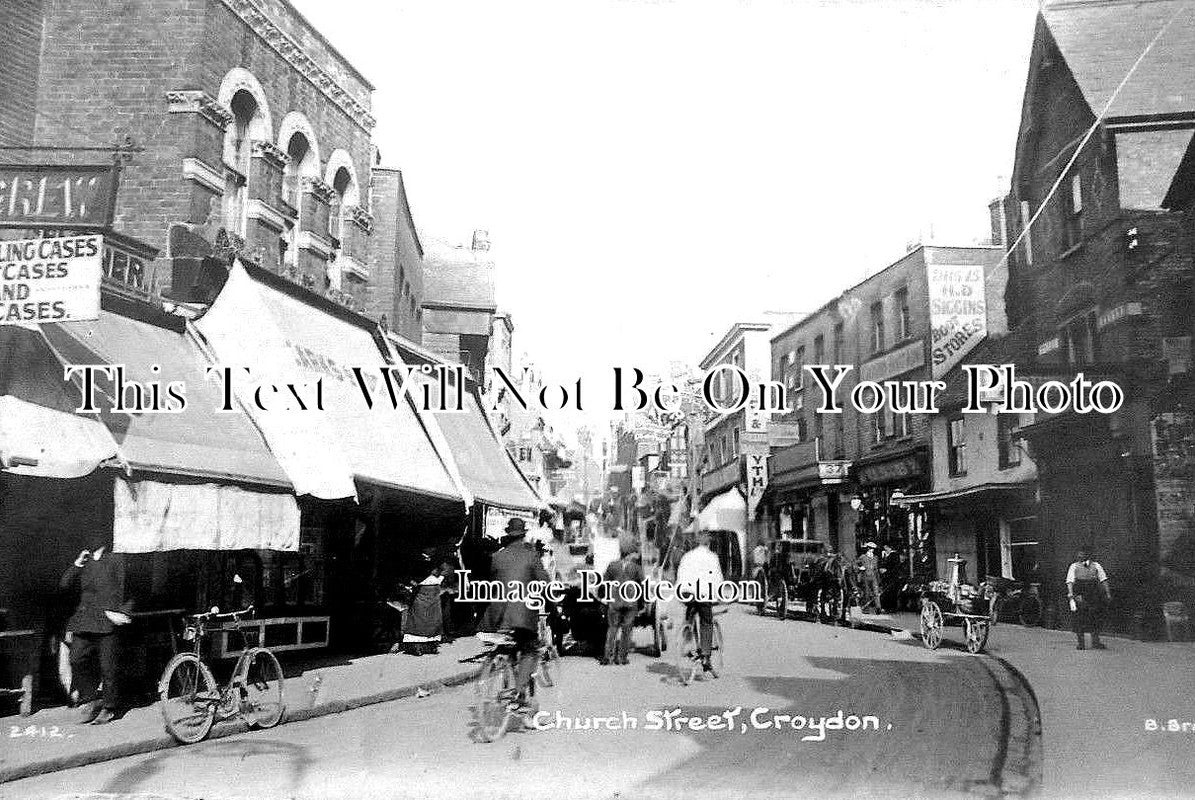 SU 1485 - Church Street, Croydon, Surrey c1920