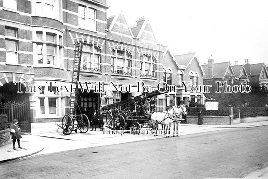 SU 1491 - Fire Station, Wimbledon, Surrey c1910