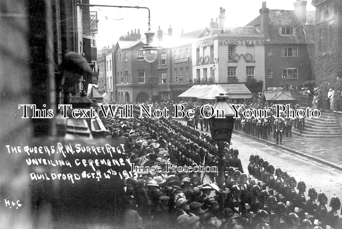 SU 1505 - The Queens Royal West Surrey Regiment Ceremony, Guildford, Surrey c1913