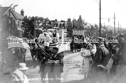 SU 1627- Croydon Lifeboat Carnival, Suffragette Float, Surrey 1908