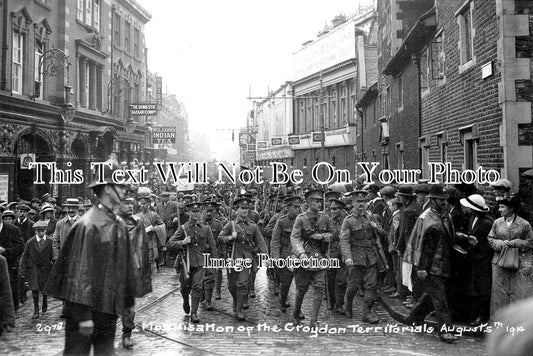 SU 1703 - Croydon Territorials Mobilisation, Surrey 1914