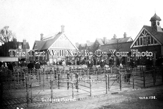SU 1767 - The Market At Guildford, Surrey c1918