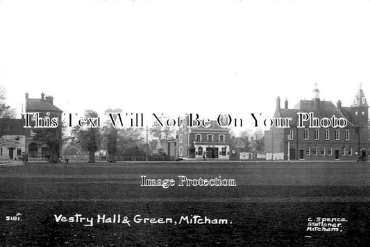 SU 1812 - Vestry Hall & Green, Mitcham, Surrey c1917