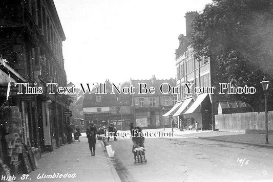 SU 1848 - High Street, Wimbledon, Surrey c1914