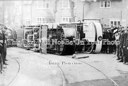 SU 1938 - Croydon Tram Accident, Ruskin Road, Carshalton, Surrey 1907