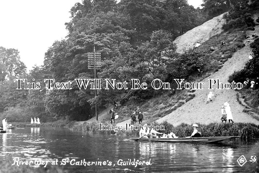 SU 1939 - The River Wey, Guildford, Surrey c1912