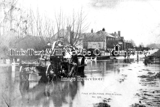 SU 1942 - Steam Roller, Flood At Salfords, Redhill, Surrey