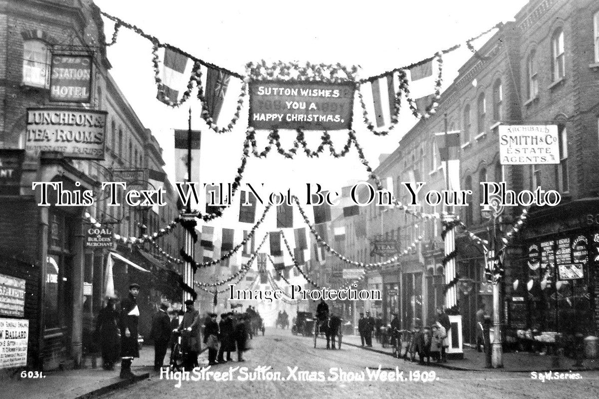 SU 1958 - High Street, Sutton Christmas Show Week, Surrey 1909