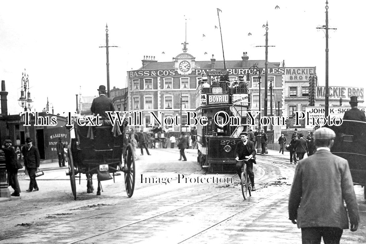 SU 2033 - Bridge Over The Railway, Wimbledon, Surrey c1907