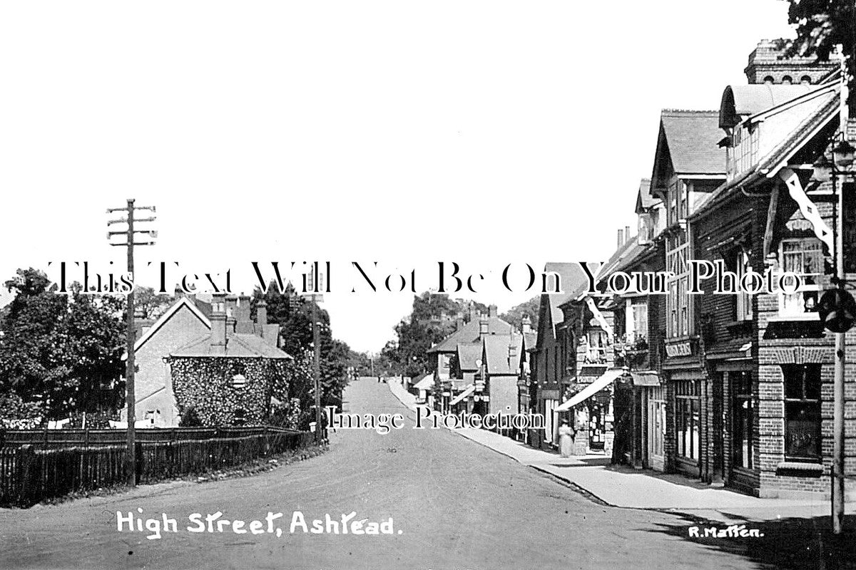 SU 2085 - High Street, Ashtead, Surrey c1919