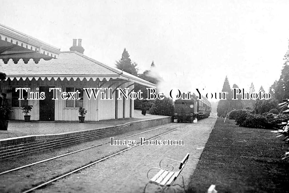 SU 2094 - Brookwood Cemetery Railway Station, Surrey c1907