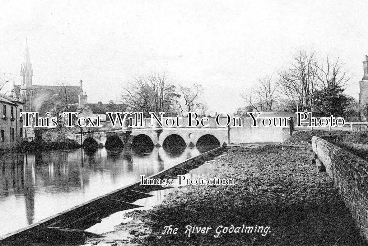 SU 2161 - The River, Godalming, Surrey c1905