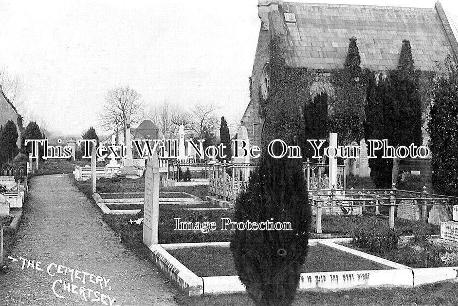 SU 2162 - The Cemetery, Chertsey, Surrey c1910