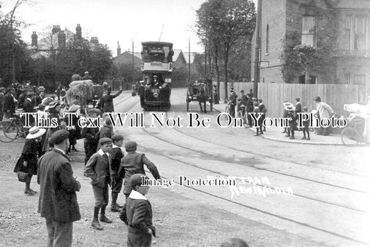 SU 2210 - The First Tram, New Malden, Surrey c1906