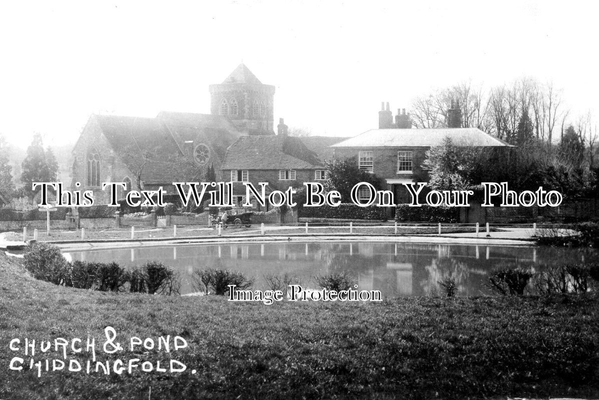 SU 2308 - Church & Pond, Chiddingfold, Surrey c1929