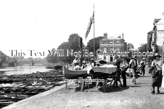 SU 2424 - River Thames, Richmond, Surrey c1951