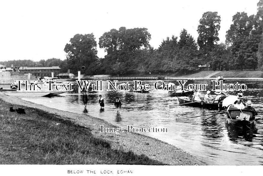 SU 2614 - Below The Lock, Egham, Surrey c1909