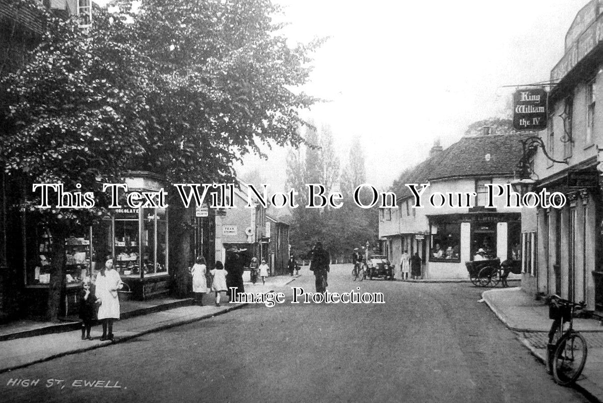 SU 2723 - High Street, Ewell, Surrey c1927