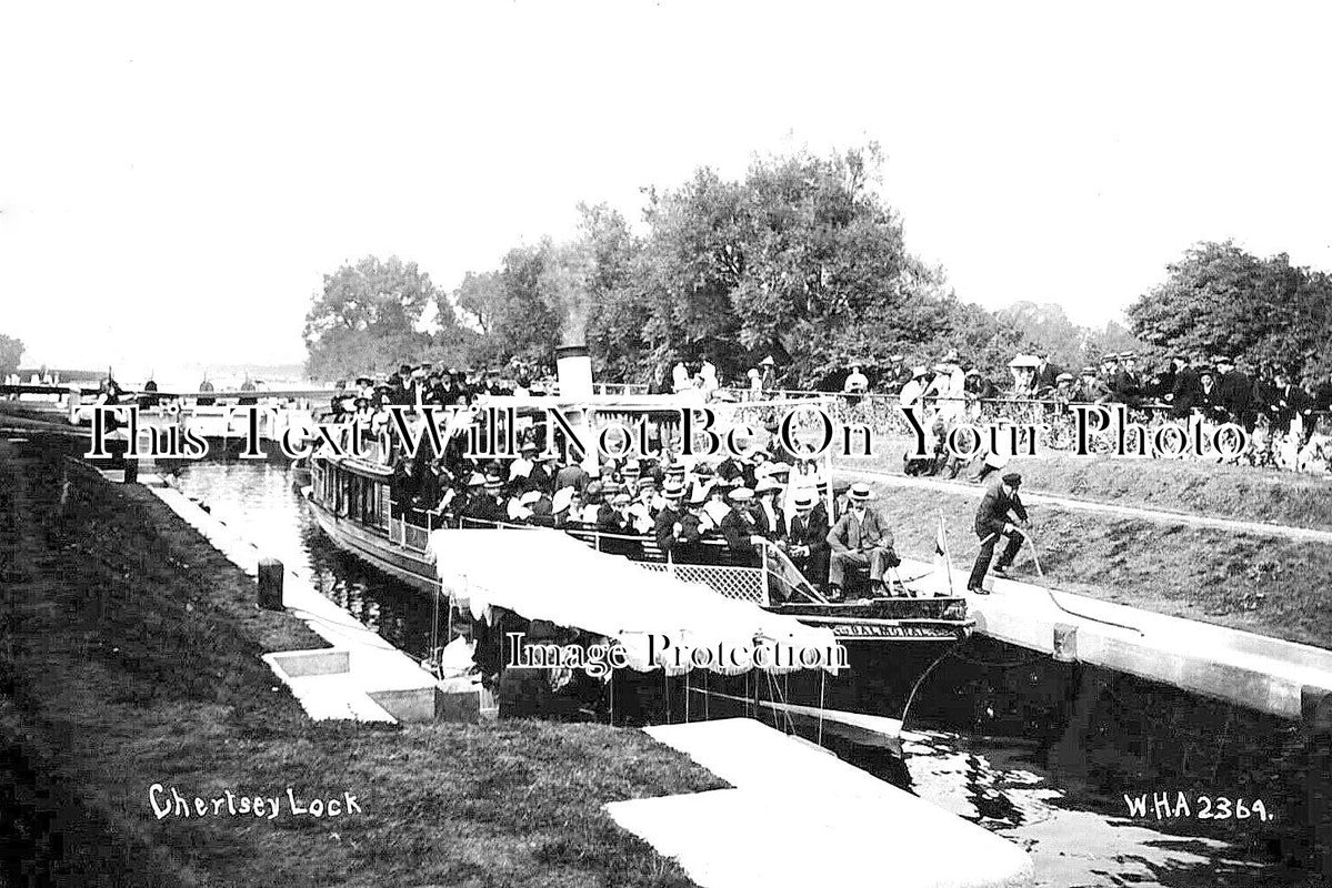 SU 2831 - Chertsey Lock, Surrey c1915