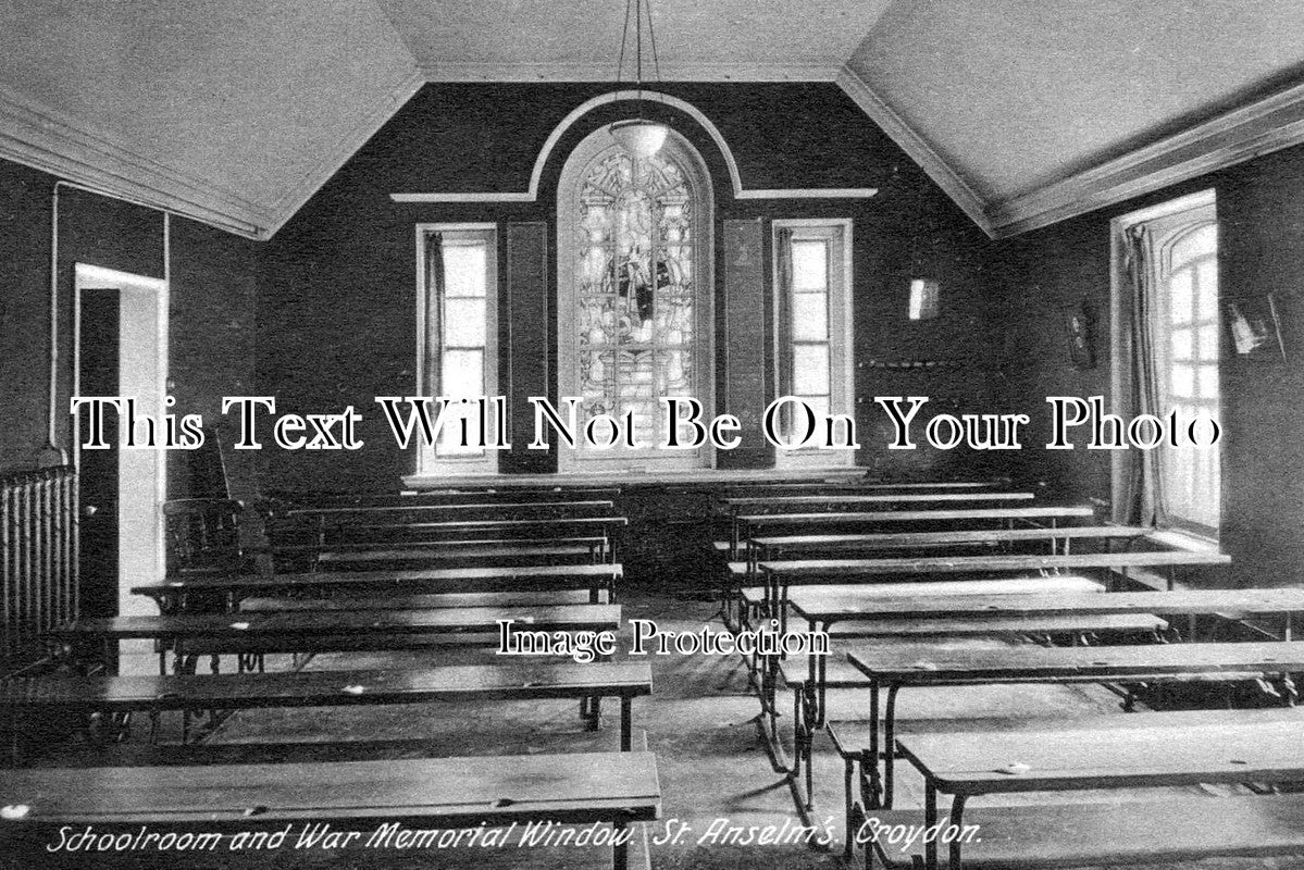 SU 2857 - Schoolroom & War Memorial, St Anselms School, Croydon, Surrey