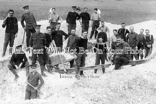 SU 2873 - 3 16th London Regiment Soldiers, Winchester Camp, Surrey 1915