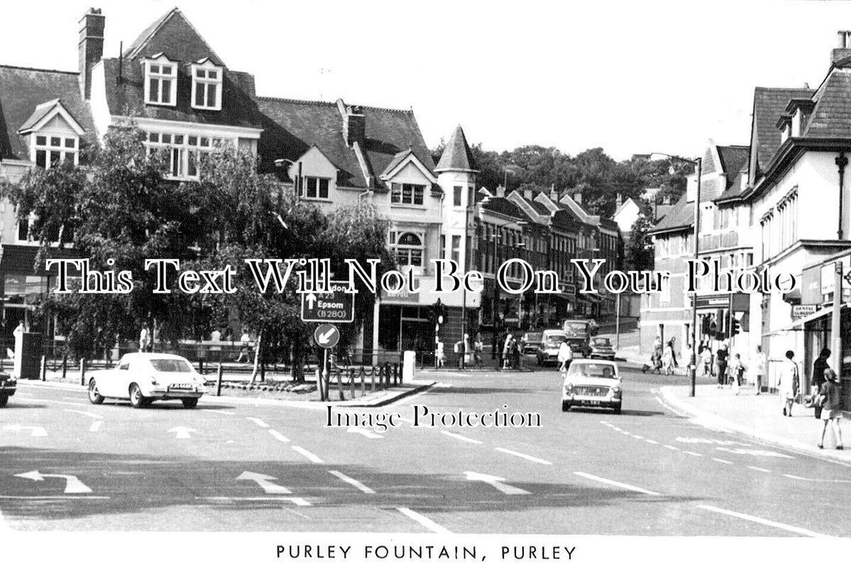 SU 2928 - Purley Fountain, Purley, Surrey