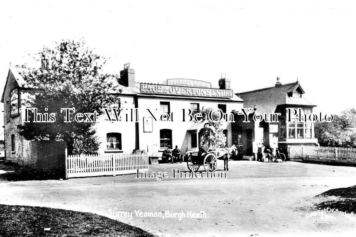 SU 2969 - Surrey Yeoman Pub, Burgh Heath, Surrey c1910