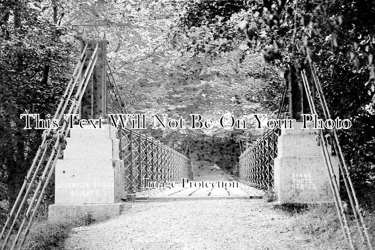 SU 2985 - Suspension Bridge, Reigate Hill, Surrey c1908