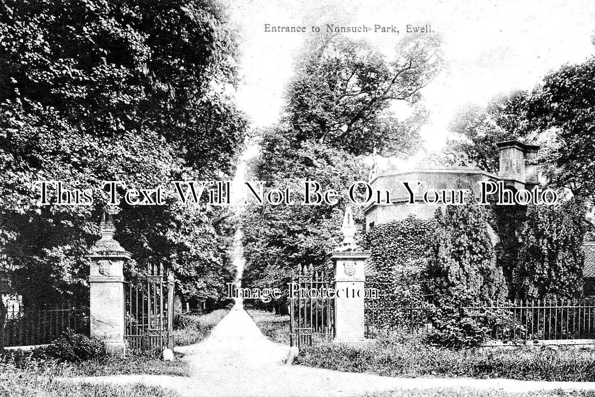 SU 3044 - Nonsuch Park Entrance, Ewell, Surrey c1902