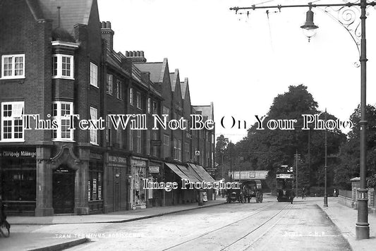 SU 3145 - Tram Terminus, Addiscombe, Surrey c1915