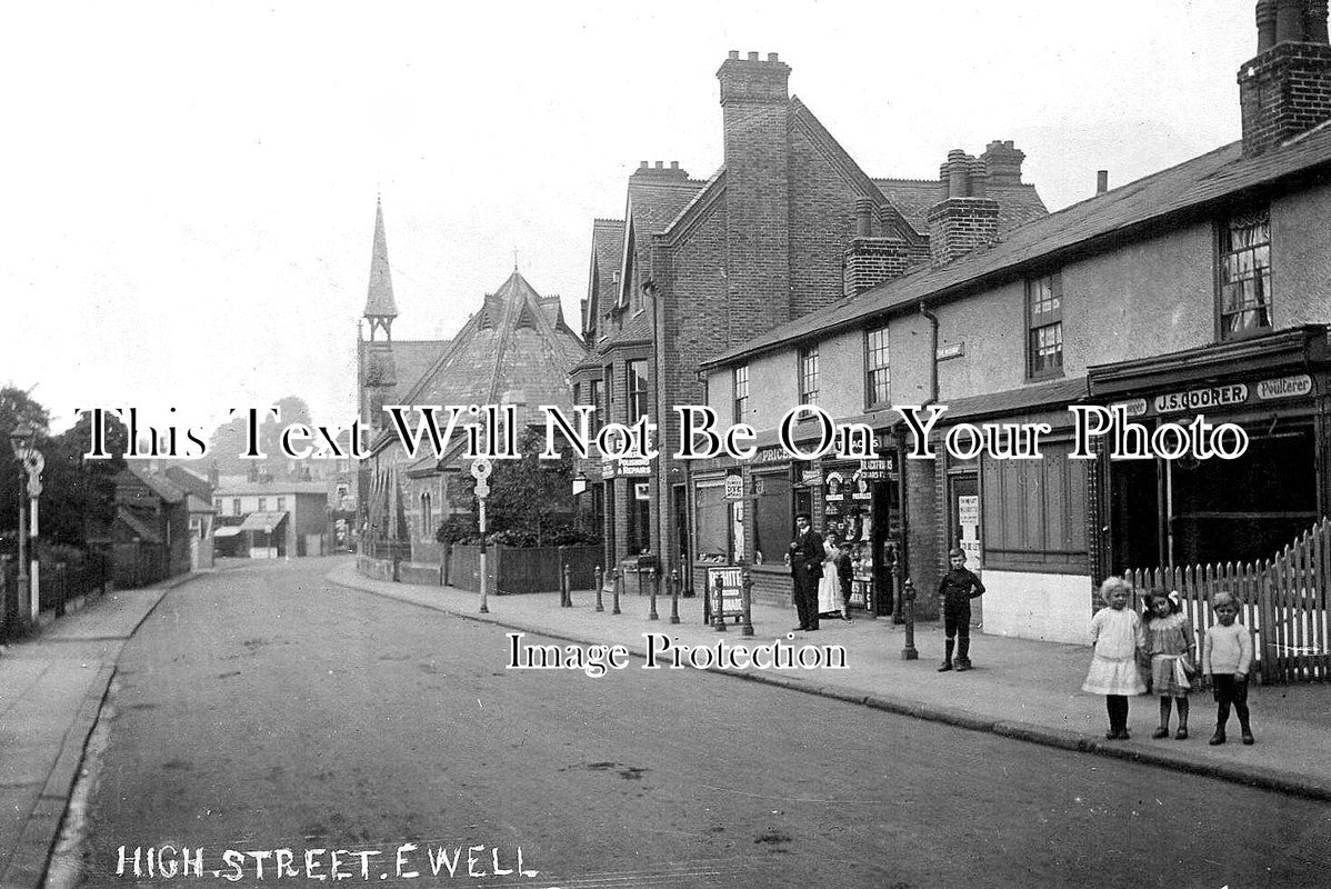 SU 3150 - High Street, Ewell, Surrey c1913