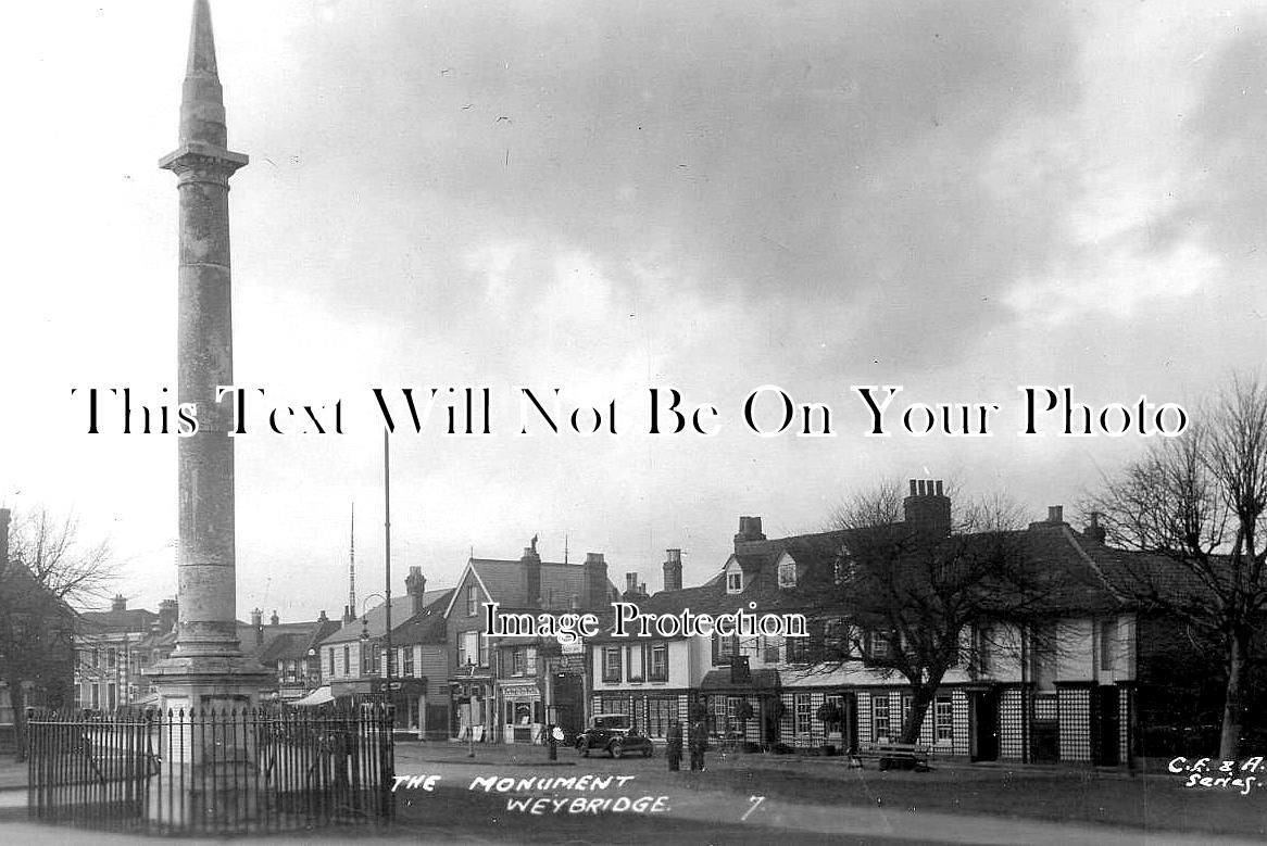 SU 3310 - The Monument, Weybridge, Surrey c1932