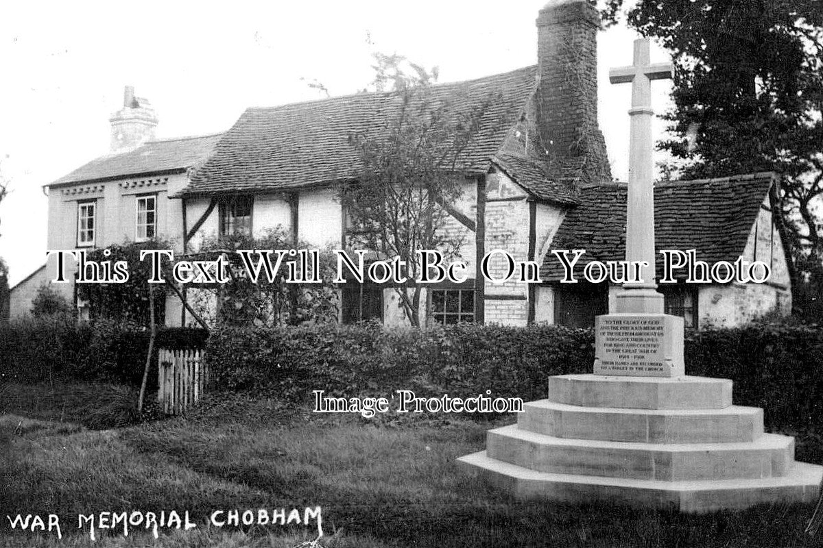 SU 3319 - Chobham War Memorial, Surrey c1931